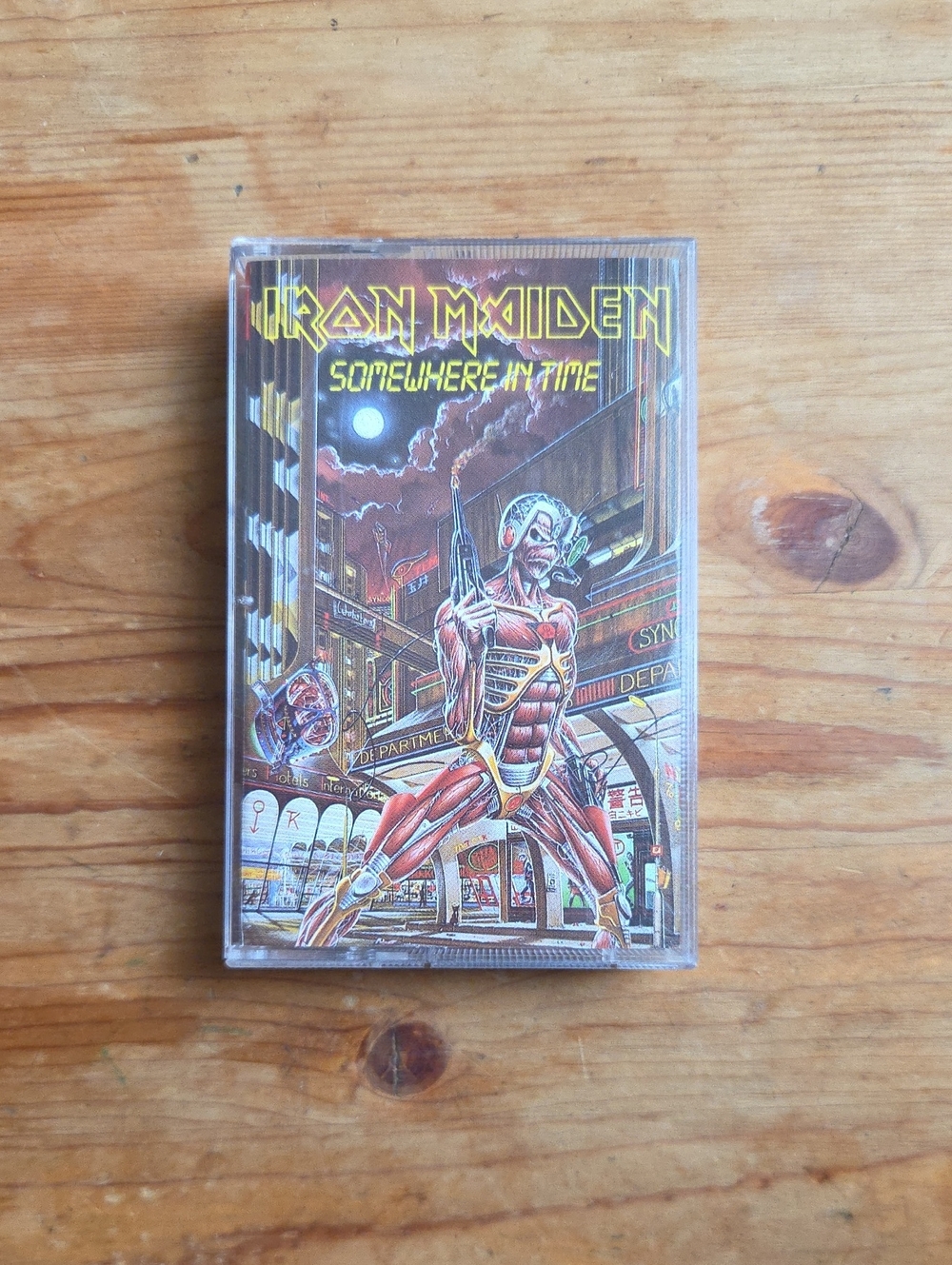 Iron Maiden 1986 Somewhere In Time Vintage Heavy Metal Cassette Tape Original